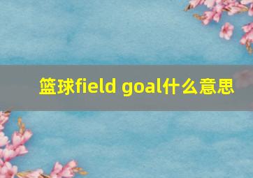 篮球field goal什么意思